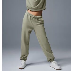 ALO Yoga Olive Green Track Joggers